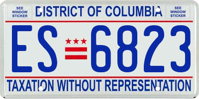 DC license plate ES6823