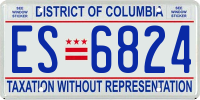 DC license plate ES6824