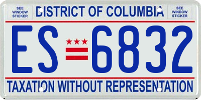 DC license plate ES6832