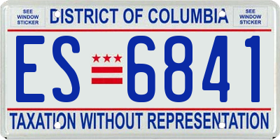 DC license plate ES6841