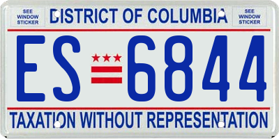DC license plate ES6844