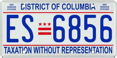 DC license plate ES6856