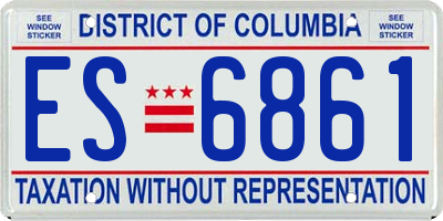 DC license plate ES6861