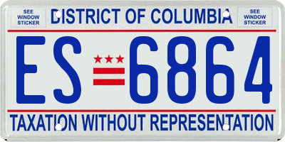 DC license plate ES6864