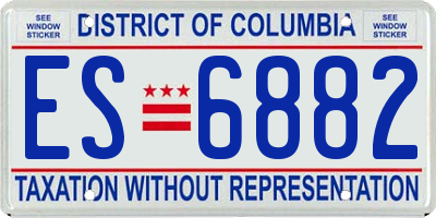 DC license plate ES6882