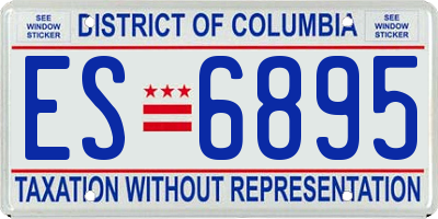 DC license plate ES6895