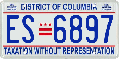 DC license plate ES6897