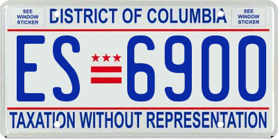 DC license plate ES6900