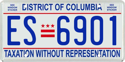 DC license plate ES6901