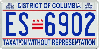 DC license plate ES6902