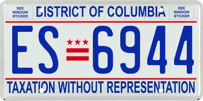 DC license plate ES6944