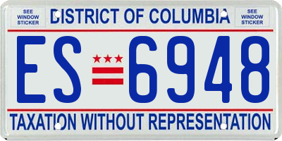DC license plate ES6948