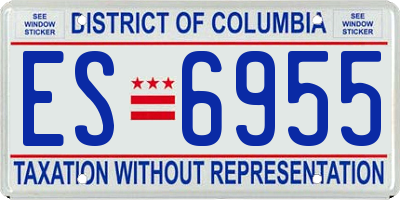 DC license plate ES6955