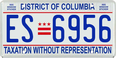 DC license plate ES6956