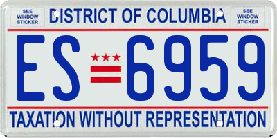 DC license plate ES6959