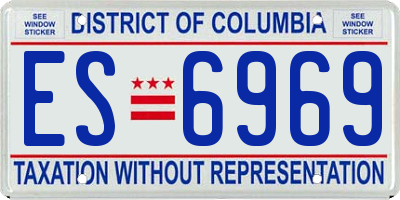 DC license plate ES6969