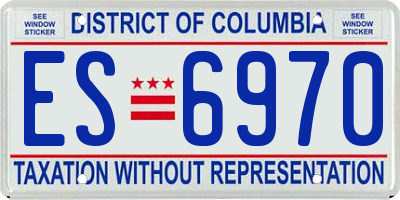 DC license plate ES6970