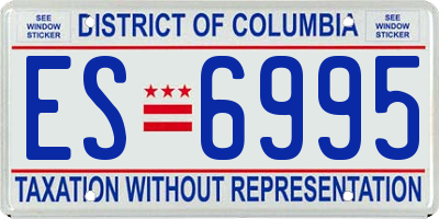 DC license plate ES6995