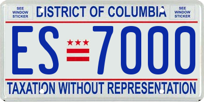 DC license plate ES7000