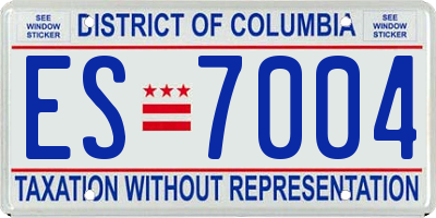 DC license plate ES7004