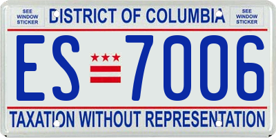 DC license plate ES7006