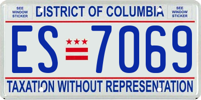 DC license plate ES7069