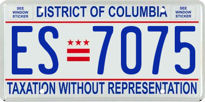 DC license plate ES7075