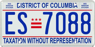DC license plate ES7088