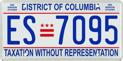 DC license plate ES7095