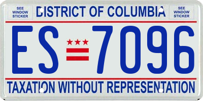DC license plate ES7096
