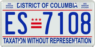 DC license plate ES7108