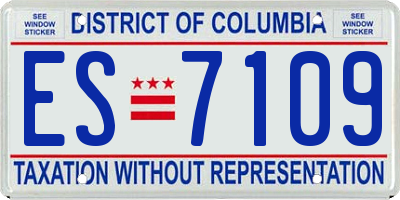 DC license plate ES7109