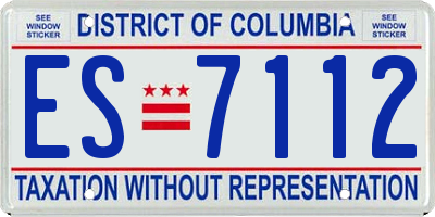 DC license plate ES7112