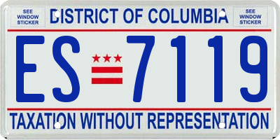 DC license plate ES7119