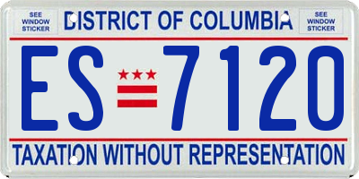 DC license plate ES7120