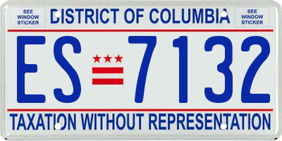 DC license plate ES7132