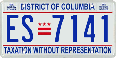 DC license plate ES7141