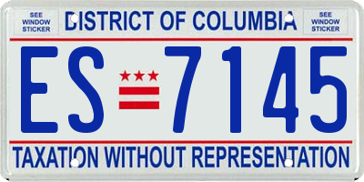 DC license plate ES7145