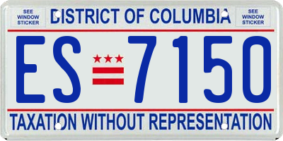 DC license plate ES7150
