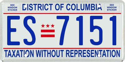 DC license plate ES7151