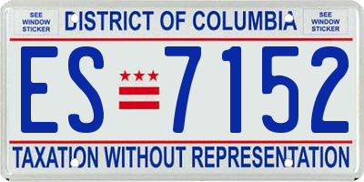 DC license plate ES7152