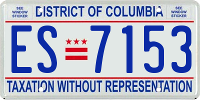 DC license plate ES7153