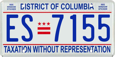 DC license plate ES7155