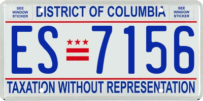 DC license plate ES7156