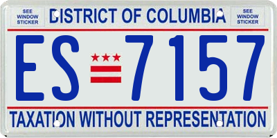 DC license plate ES7157