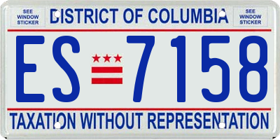 DC license plate ES7158