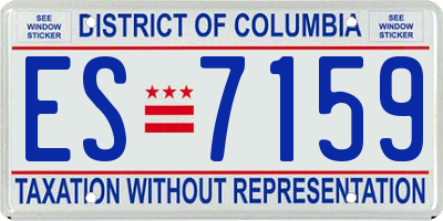 DC license plate ES7159