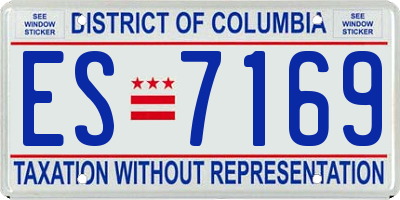 DC license plate ES7169