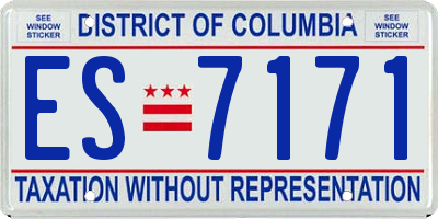 DC license plate ES7171