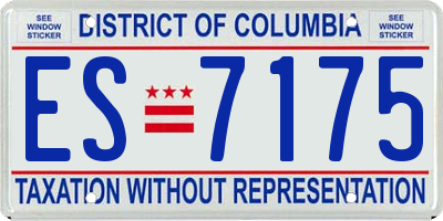 DC license plate ES7175